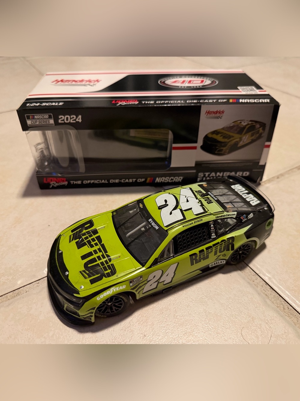 William Byron #24 Raptor Lime Green NASCAR Die-Cast